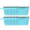 Uxcell Canvas Makeup Travel Cosmetic Multipurpose Blank Toiletry Zipper Blank DIY Craft Pencil Bags for Women and Light Blue X 5 X Bags, Bags,