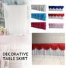 3M Wedding Backdrop Curtain Swag Tassel Ice Silk Swag Drape Curtain Valance Stage Table Skirts Party Banquet Backdrop Decor