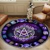 Загадочный Пурпурный Волшебник Пятиугольная Луна Круглый Коврик Гостиная Спальня Игровой Напольный Коврик Декор для Дома и Комнаты Ковер для Гостиной