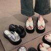 Bow Thick-soled Heightening Cool Slippers Women's Summer Wear New Fashionable and Beautiful Sandals
