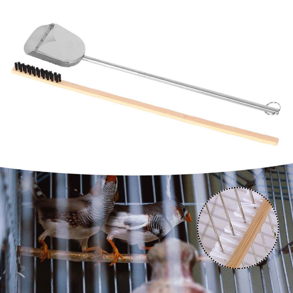 Набор совков для удаления птиц и щетка для чистки для ара