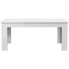 Table à manger PILVI - 8 personnes - Blanc - L 180 x I90 x H 75 cm