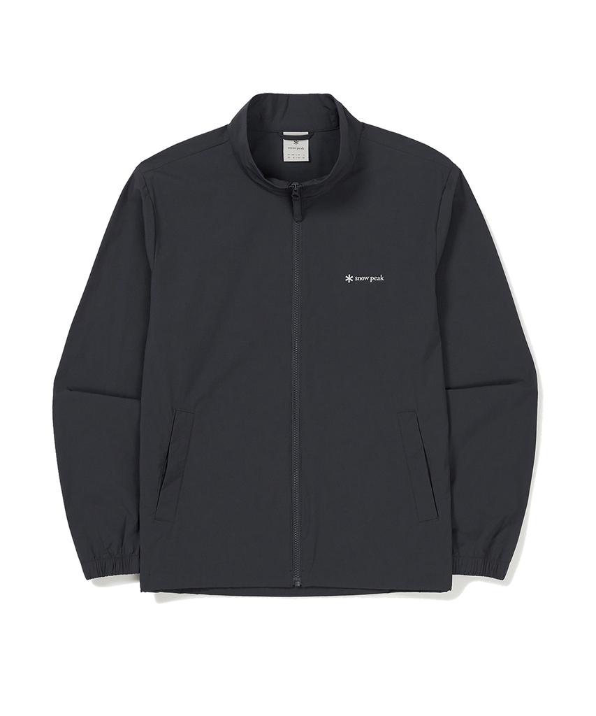 Snowpeak Apparel Тонкая технологичная ветровка с воротником-стойкой, из тканого материала, цвет Угольно-синий (S24Mmswb34)