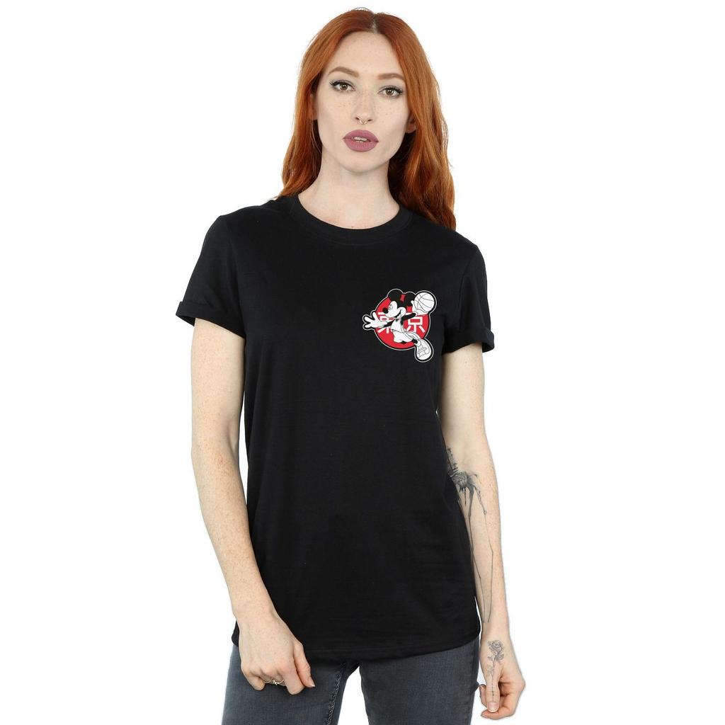 Disney Womens/Ladies Mickey Mouse Dunking Cotton Boyfriend T-Shirt