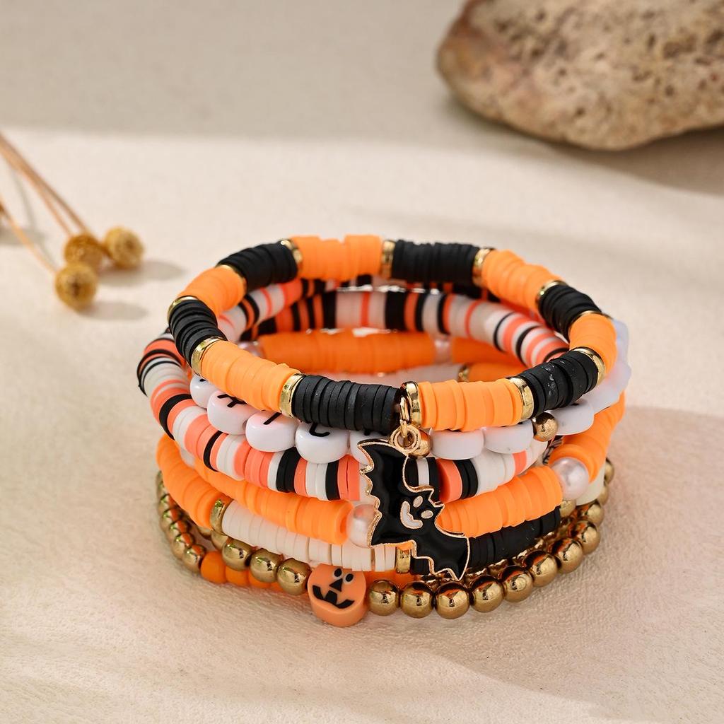 Красочный праздничный набор браслетов из полимерной глины для девочек