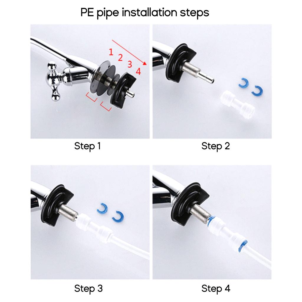 Кран для питьевой воды из нержавеющей стали, трубчатый кран с 1/4 дюйма, кран для мойки с одним отверстием, кран для напитков для очистителя воды