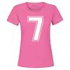 7 Seven Varsity Number Women's T-Shirt Funny Number Meme Shirt
