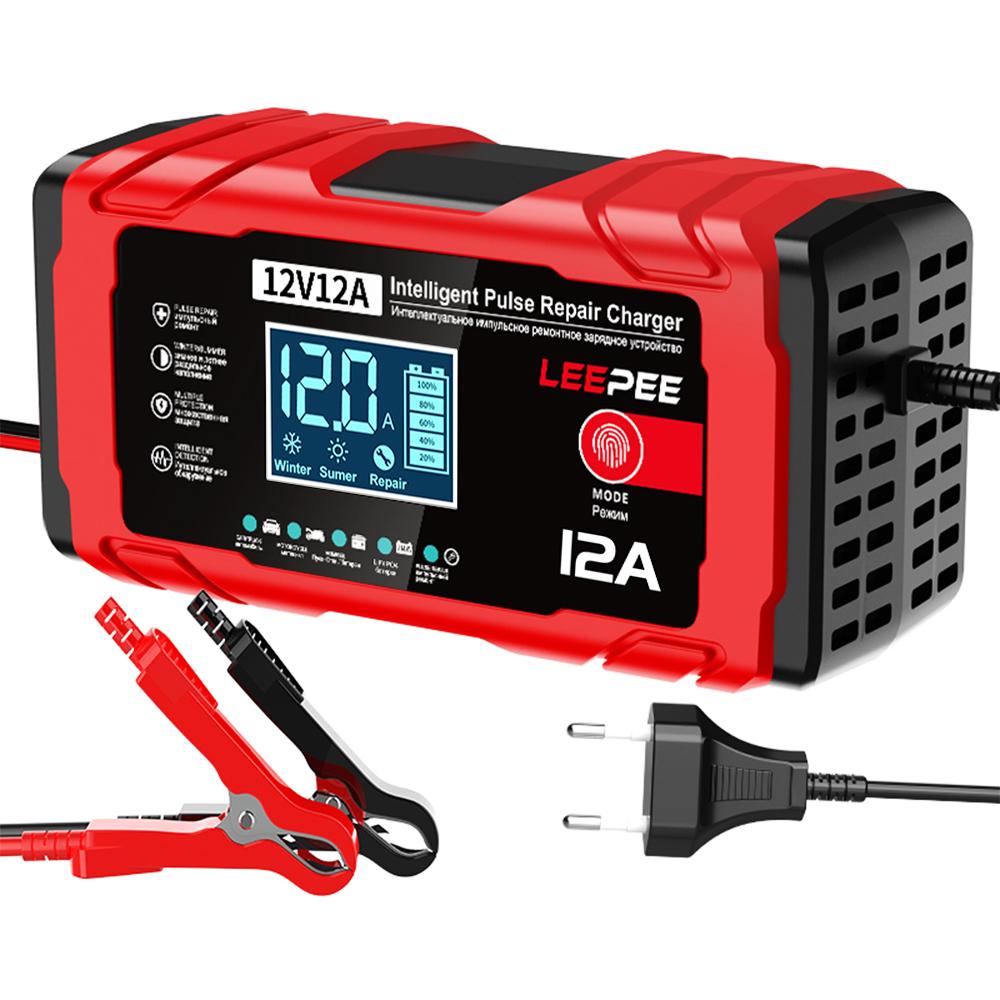 12В 15А 12А Многофункциональное Интеллектуальное Импульсное Восстановление Зарядка Аккумулятора Автомобиля Мотоцикла Свинцово-Кислотный Смарт-Зарядное Устройство Обслуживание
