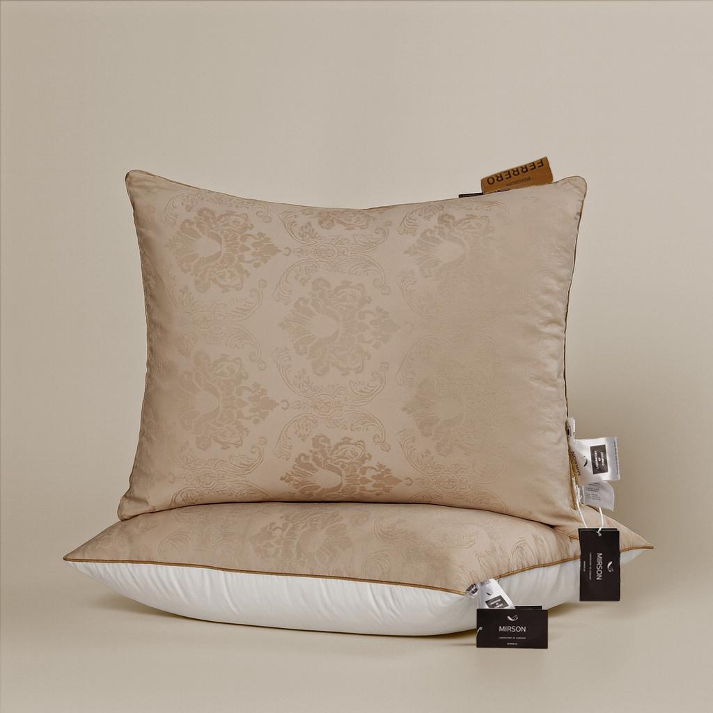 Down-Filled Pillow №15-08 Gold — 70% Down, 30% Feather, Fill Power 500, Medium.