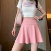 Белая юбка для йоги и брюки для женщин Летом Новая спортивная приталенная плиссированная юбка Защита от просвечивания А-силуэта Короткая юбка