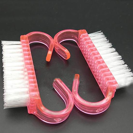 Nail Art Dust Cleaning Brush Scrubbing Manicure Pedicure Small Angle Clear Tools