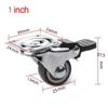 4PCS Furniture Caster 1'' / 2'' Soft Rubber Universal Wheel Swivel Caster Roller Wheel For Platform Trolley Accessory Furniture