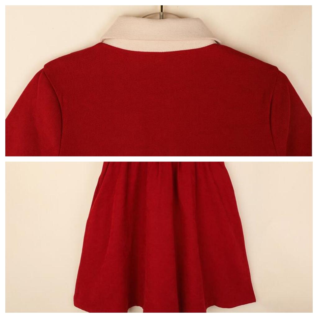 Girl Preppy Style Long Sleeve Dress Blouse Collar