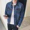 Модная мужская джинсовая куртка — повседневная модель на весну/осень, свободный крой, в гонконгском и корейском стиле.