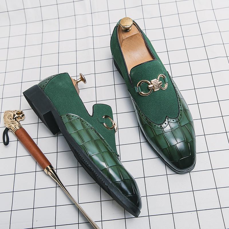 Мужские классические формальные туфли черные коричневые слипоны легкие высококачественные туфли лефу металлическая пряжка размер 38-47 мужская обувь