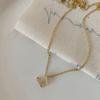 Потрясающее женское серебряное колье 925 пробы с покрытием 14K золотом