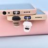 Cute Mustache Coffee Cup Phone Charm, ABS Resin Dust Plug, DIY Decorative Pendant for Smartphone Hole