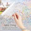 3D витражная пленка для окон, антибликовая виниловая радужные наклейки для конфиденциальности, клейкие статические наклейки для душа, матовое украшение для окон