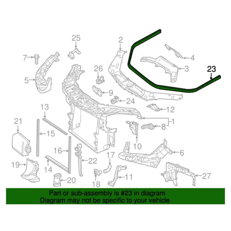 Front Hood Seal Strip for Mercedes GLE Class W166 (2011-2018)