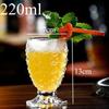 220ml Mermaid Glass Cup Milk Tea Ice Cream Cup Creative Fruit Juice Cold Drink Cup Fish Tail Fish Scale Cup Bar Tool