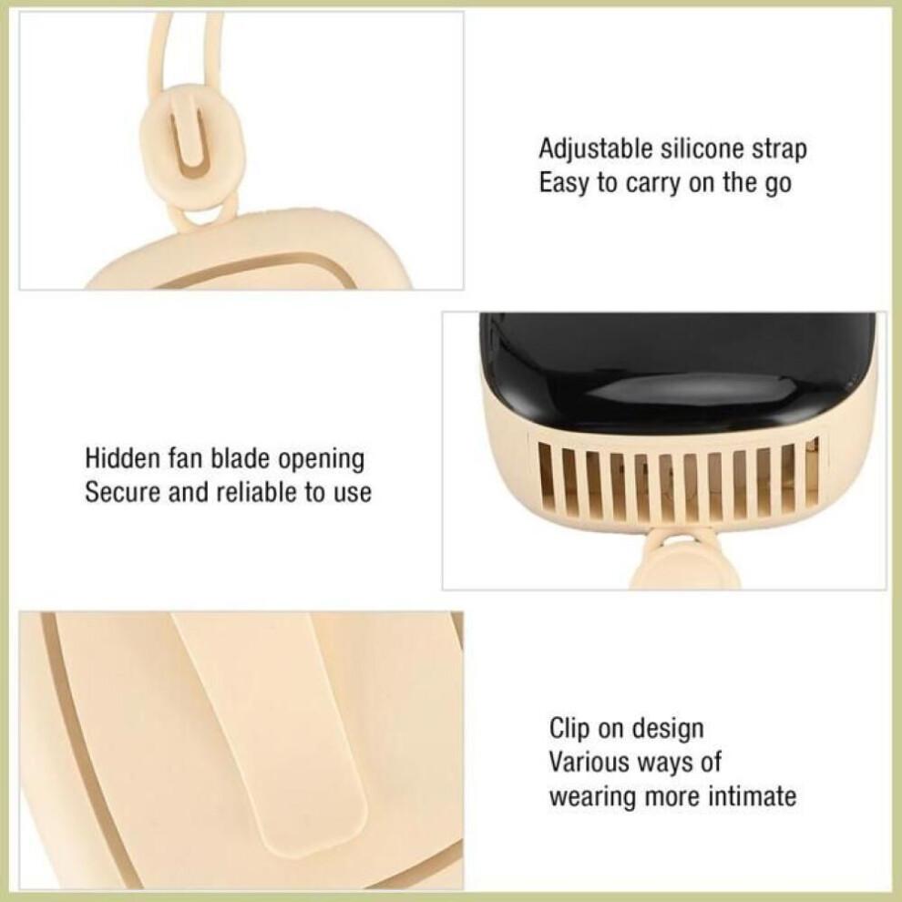 Cocosity draagbare nekventilator, USB-nekventilator, draagbaar, wit