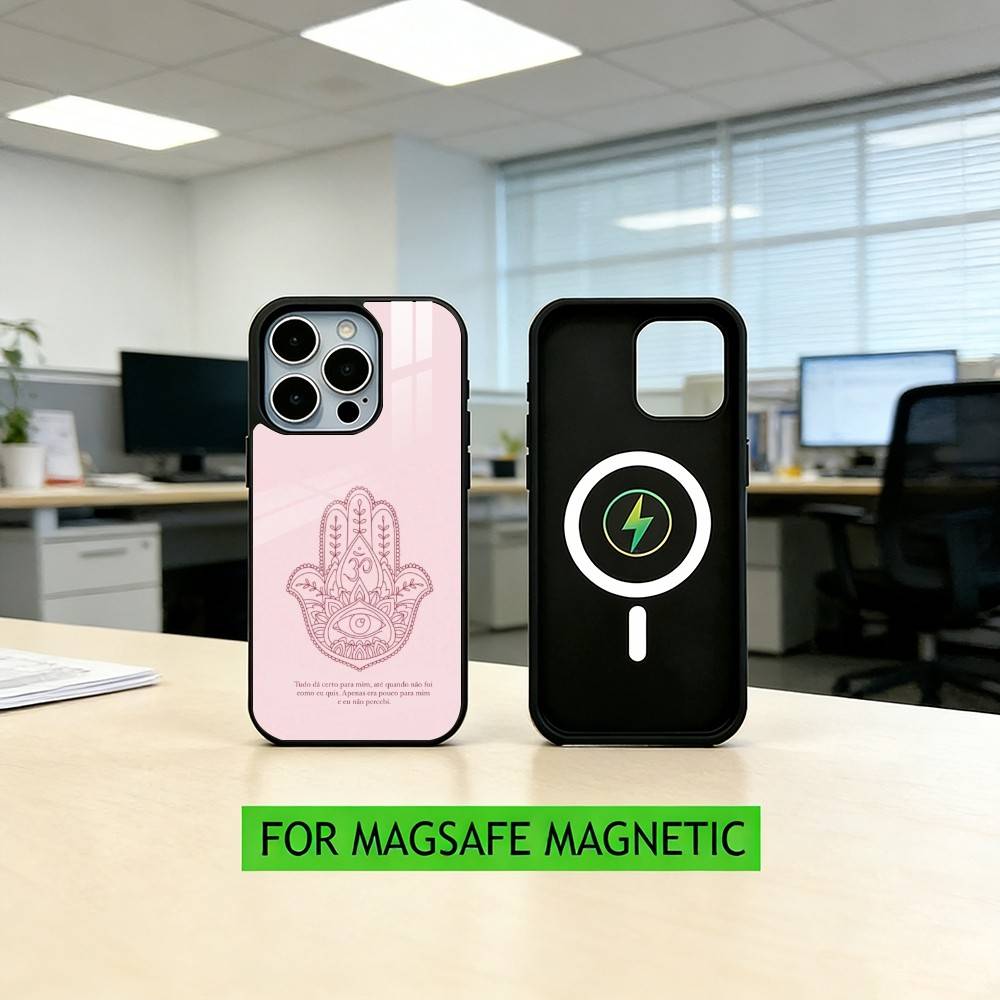 Чехол для телефона H-Hamsa H-Hand-D для iPhone 17, 16, 15, 14, 13, 12, 11 Plus, Pro, магнитный с Magsafe, беспроводная зарядка