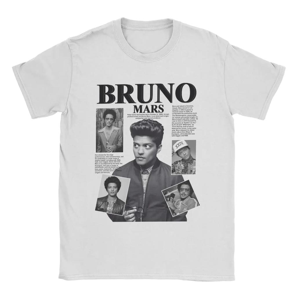 Bruno Mars T-Shirts for Novelty Pure Cotton Tee Shirt O Neck Short Sleeve T Shirt Birthday Gift Clothes