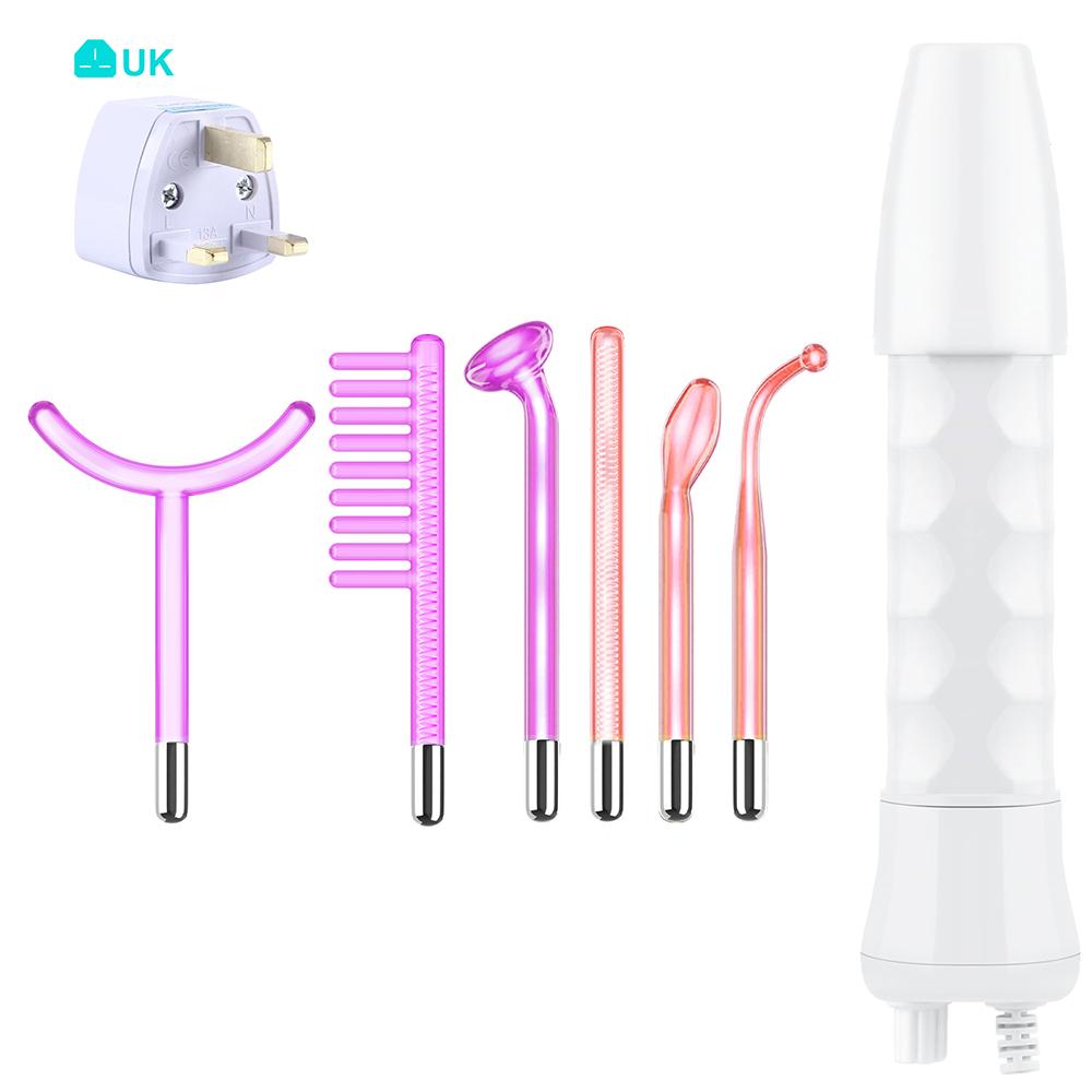 Портативная высокочастотная машина для ухода за лицом, удаление морщин, акне, палочка для ухода за лицом с 6 неоновыми и аргоновыми палочками