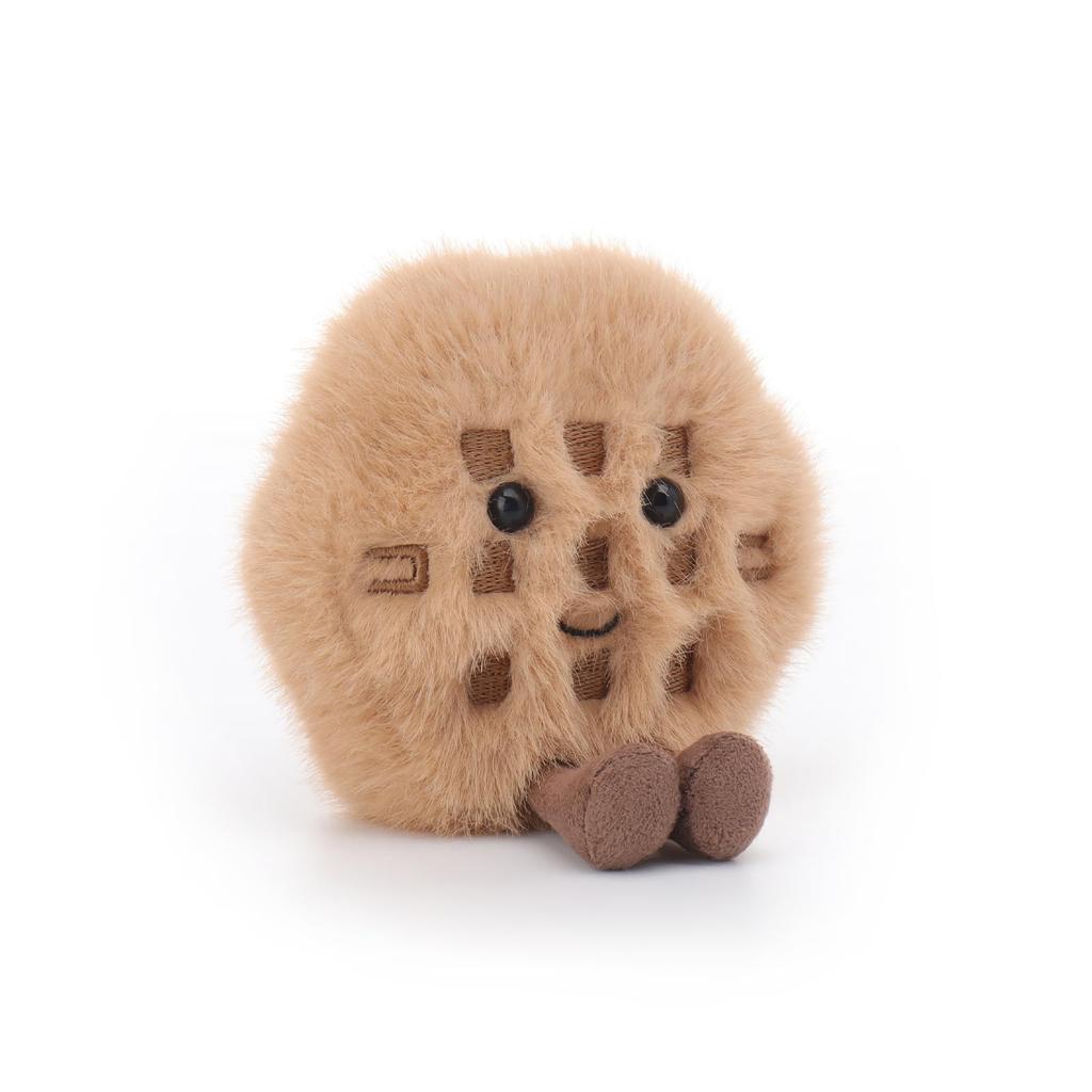 Apricot Lamb Yummy Waffle Plush Toy for Kids, Soft and Cute Fluffy Waffle for Girls and Boys, 9cm