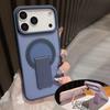 Матовый противоударный чехол для телефона с магнитом и подставкой для iPhone 17 16 Pro Max 12 13 14 15 Plus Air Для Magsafe Жесткая крышка