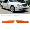 2x Amber Front Bumper Side Marker Light Lamp For Mercedes W211 E-Class 2007-2009