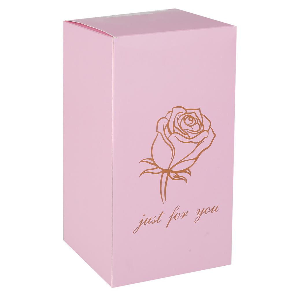 Роза Свет Искусственная Галактическая Роза Лампа с Бабочкой и Разноцветными Светодиодными Розами в Стекле Работает от Батареек Подарки для Женщин