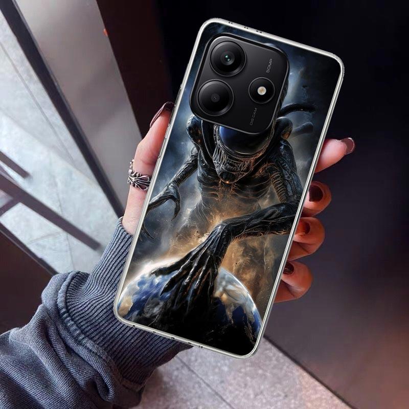 Cool A-Alien X-Xenomorph Phone Case For Xiaomi Redmi Note 10 11 12 13 14 15 Pro Plus 11S 12S 14S 11T 11E 10S Soft TPU Back Cover