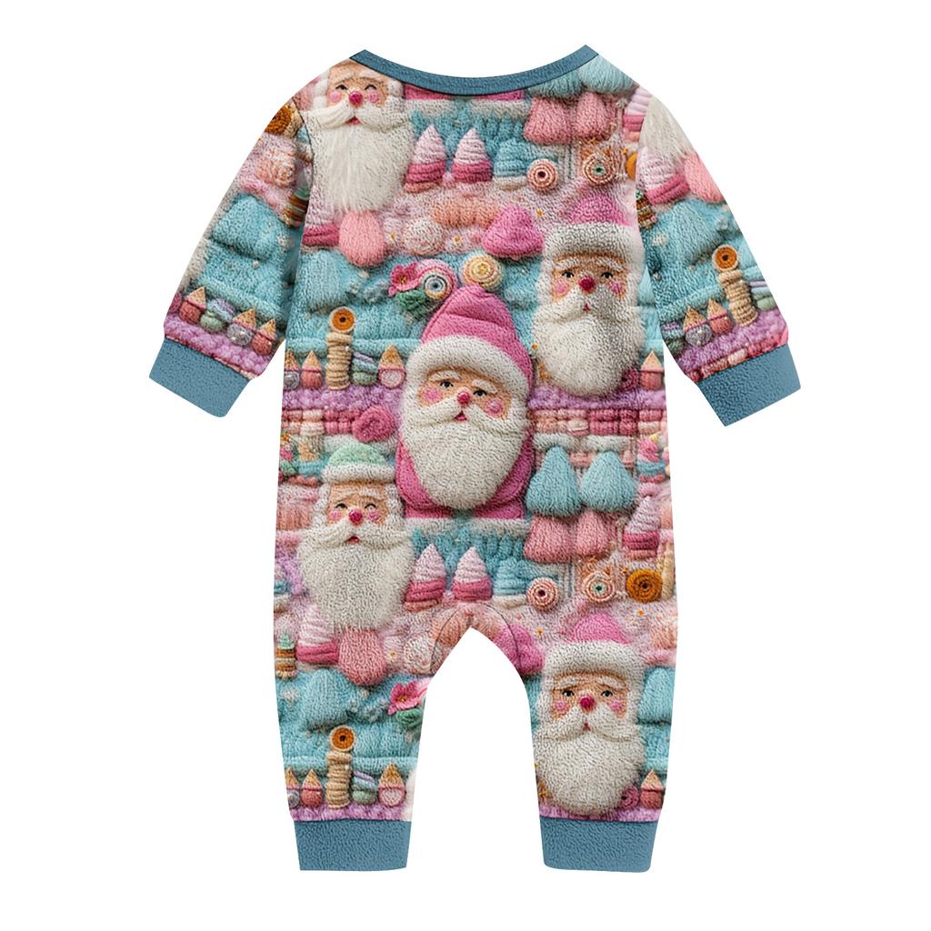 Matching Family Christmas Print Flannel Homewear Set Long-Sleeve Top And Pants