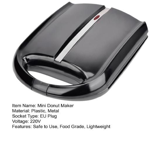 Мини-машина для изготовления пончиков, пищевая антипригарная поверхность, 16 отверстий, вилка европейского стандарта, можно мыть в посудомоечной машине, мощная, маленькая машина для изготовления пончиков, работающая по принципу Plug-Play