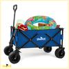 Beach trolley, tourist, camping, transport, foldable, thick wheels, blue