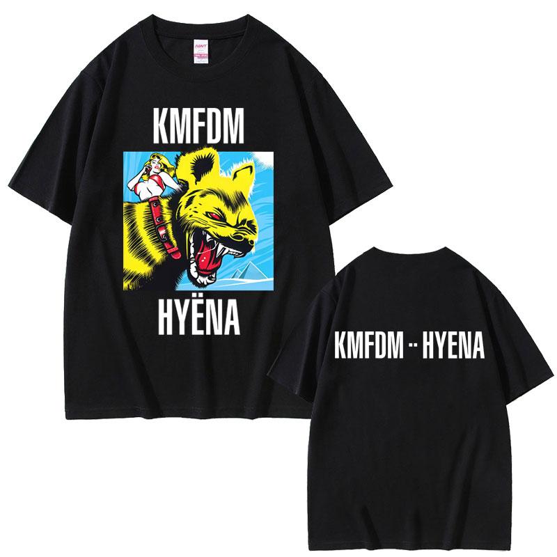 Лето 2025 Рок-группа Kmfdm Тур 97 Графическая Мужская Женская Винтажная Готическая Панк Уличная Одежда Мужская 100% Чистый Хлопок Футболка с Принтом Y2k