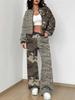 Splicing Autumn And Winter New European And American Women'S Clothing Army Green Camouflage Printing Suit Women