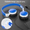 3.5mm Plug Wired Headphones Foldable Head Mounted Headset Earphone Headphones Stereo Foldable Sport Earphone for Phone/Tablet