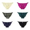 Women Breathable Low-waist Plus Size 100% Silk Extra Thin Edge Briefs Panties Stretch Comfortable