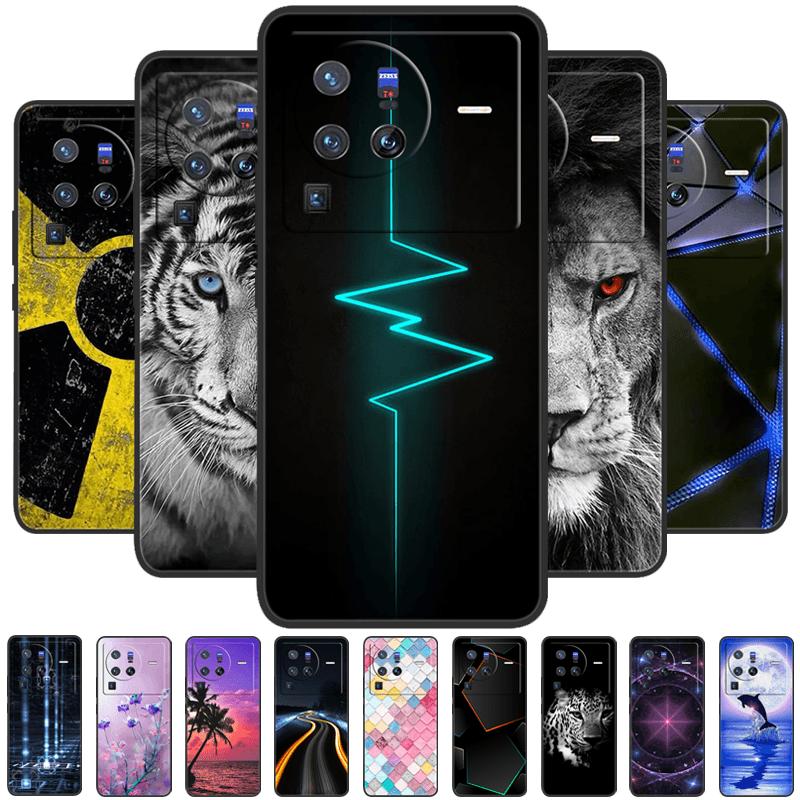 Мягкий силиконовый чехол для vivo X80 Pro 5G Coque X 80 Модный ТПУ чехол для телефона для Vivo X70 Pro Ударопрочный бампер Ракушки Милый мультяшный