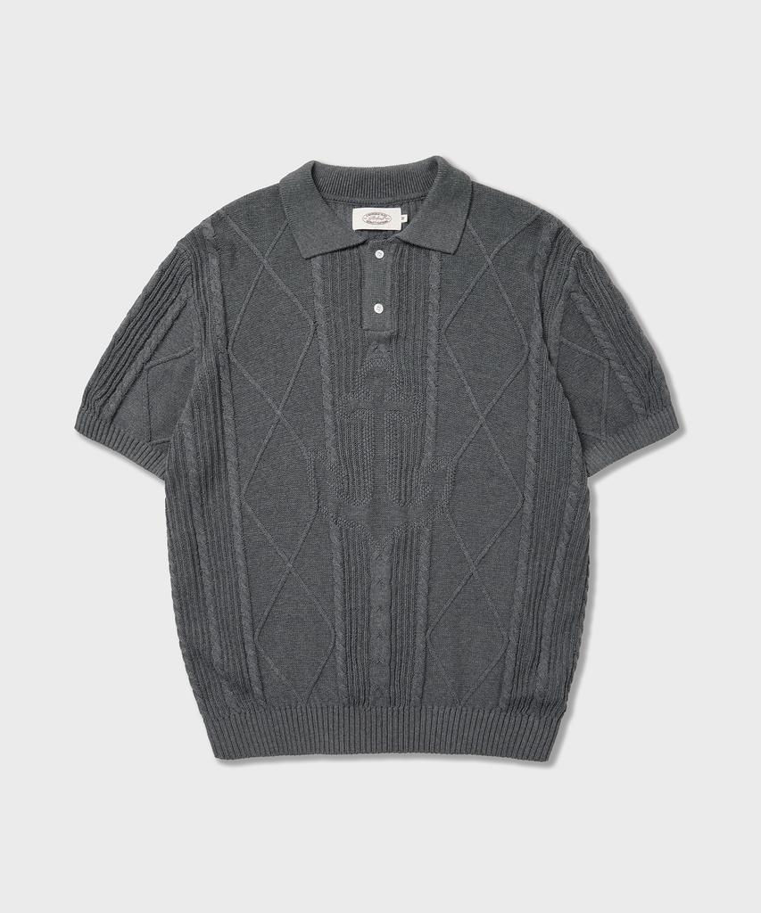 AMFEAST Seaman Knit Polo Gray