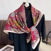 90*90cm Luxury Brand Silk Square Scarf Hijab Women Bandana Soft Scarves Neckerchief Ladies Hair Shawl Wrap Headband
