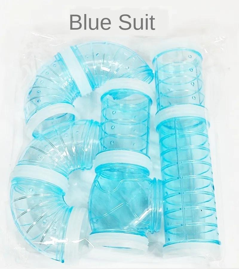 8 шт./набор Сделай сам Игрушка-тоннель для хомяка Игрушка-труба для спортивных тренировок питомца Прозрачная игрушка-взлетно-посадочная полоса Инструмент для игры с хомяком