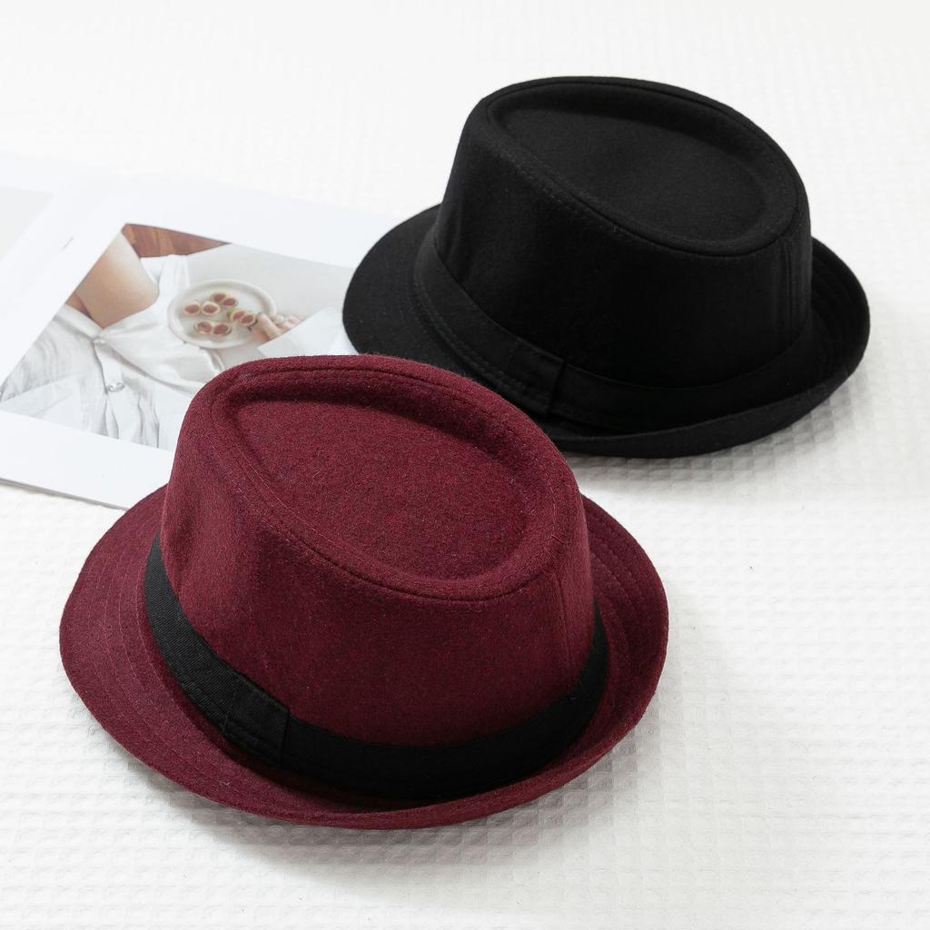 Новая шляпа-цилиндр Ji British Men's Top Hat Felt Hat для мужчин среднего и пожилого возраста Jazz Hat Casual Hat