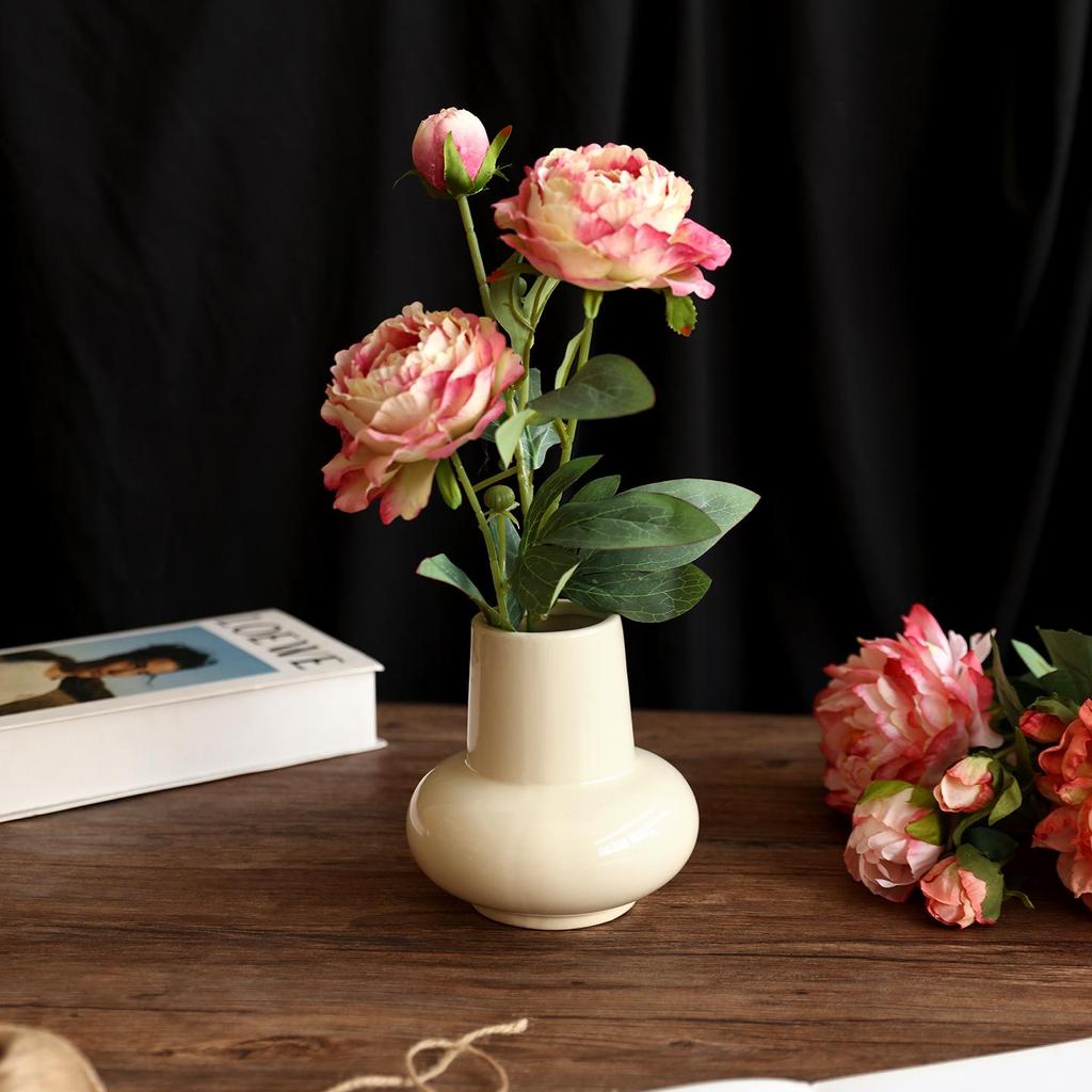 Французская Роскошная Керамическая Ваза: Элегантный декор высокого класса для гостиной или обеденного стола