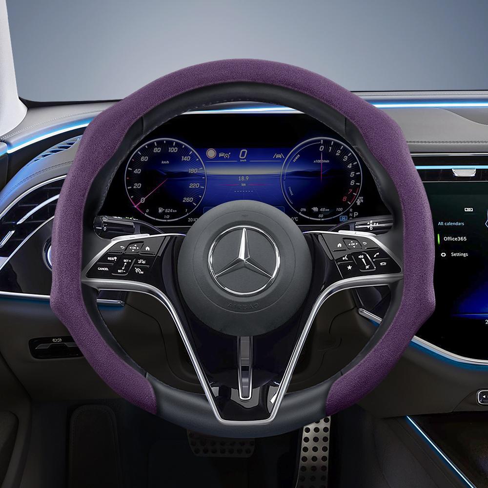 Подходит для премиальных замшевых накидок на руль Mercedes-Benz с защелками, нескользящих и долговечных, доступны в круглом и D-образном исполнении