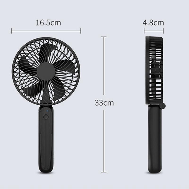 Portable Handheld High Speed Cooling Fan 10000mAh 3 Speed Adjustable Cooling Fan Rechargeable Folding Fan for Camping
