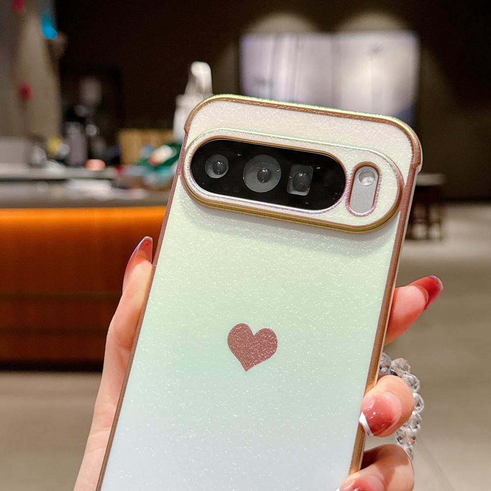 KEYSION Градиентный красочный чехол для телефона для Google Pixel 10 Pro XL 9 Pro 9A 8A Мягкая ТПУ противоударная задняя крышка с хрустальным браслетом