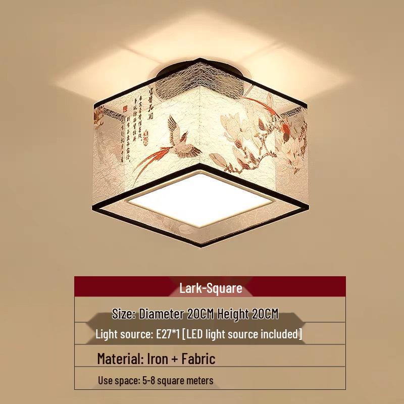 Светодиодный Потолочный Светильник для Балкона, Прихожей или Спальни - Маленький Подвесной Светильник в Новом Китайском Стиле
